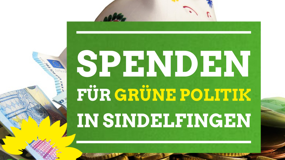 Unterstütze den Grünen Ortsverband Sindelfingen mit deiner Spende