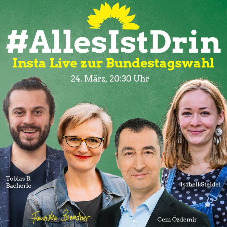Alles ist drin: Cem Özdemir,  Franziska Brantner, Tobias Bacherle & Isabel Steidel im Gespräch